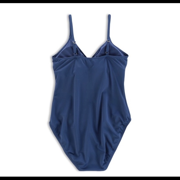 Double ring storm blue one piece swimsuit - Picture 3 of 3